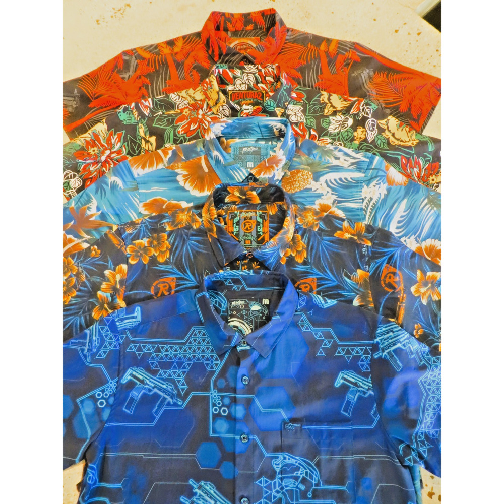 LOT of 5 RETRO RIFLE SHIRTS (M) Crown/Ventura/Fiji/Resistance/Chief